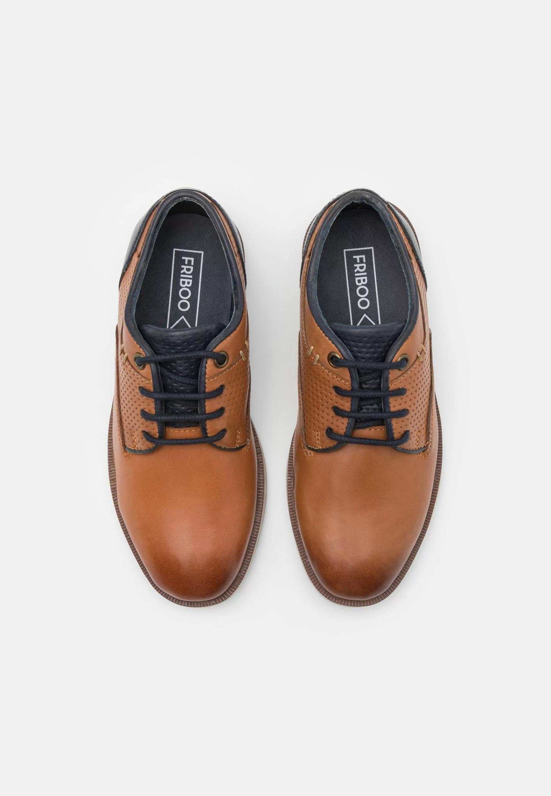 Friboo Leather - Sportieve Veterschoenen - Cognac 4 Friboo Leather - Sportieve Veterschoenen - Cognac - Afbeelding 4