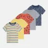 Friboo 5 Pack Unisex - T-Shirt Print - Multi-Coloured/Red/Yellow