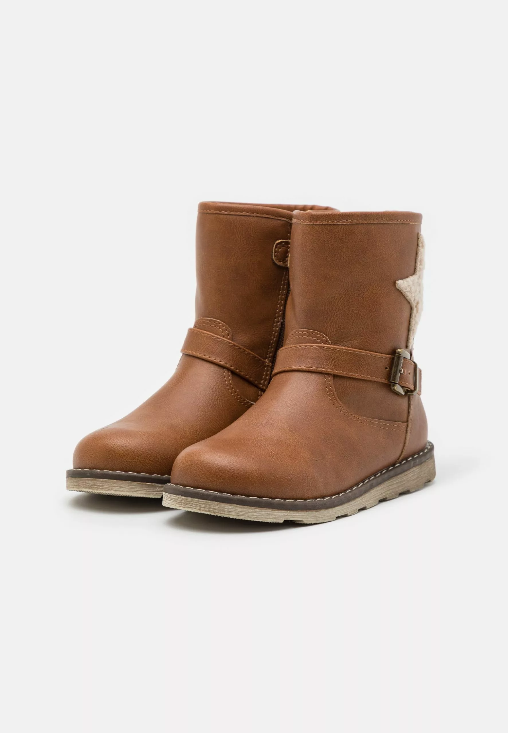 Friboo Korte Laarzen - Cognac 2 Friboo Korte Laarzen - Cognac - Afbeelding 2