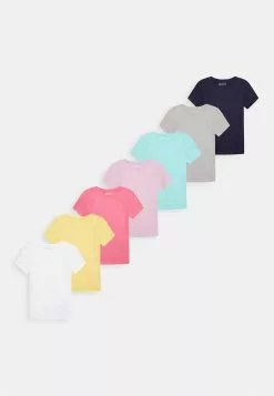 Friboo Girl Basic Tee7 Pack - T-Shirt Basic - Multi Coloured /Dark Blue /Grey